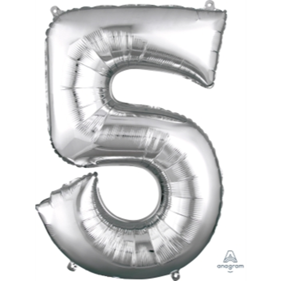 Image sur 34'' NUMBER 5 SUPERSHAPE - SILVER