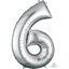 Image de 34'' NUMBER 6 SUPERSHAPE - SILVER