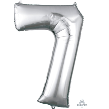 Image de 34'' NUMBER 7 SUPERSHAPE - SILVER