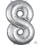 Picture of 34'' NUMBER 8 SUPERSHAPE - SILVER