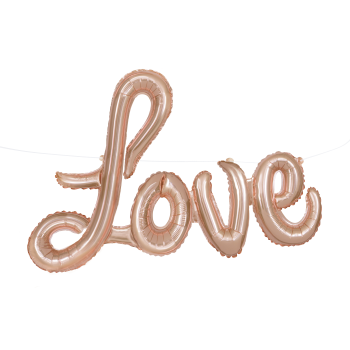 Image de FOIL BALLOON BANNERS - LOVE - ROSE GOLD