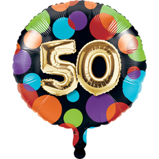 Picture of 50th - 18" FOIL - BALLOON BIRTHDAY