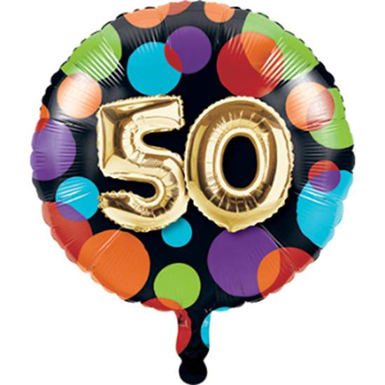 Image sur 50th - 18" FOIL - BALLOON BIRTHDAY