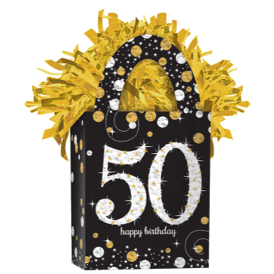 Picture of SPARKLING CELEBRATION 50TH BIRTHDAY BALLOON WEIGHT