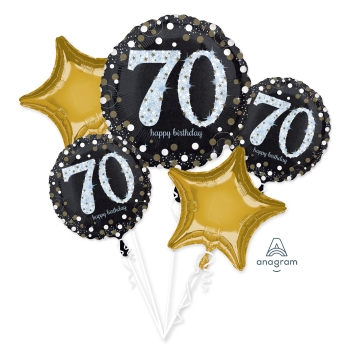 Picture of 70th - SPARKLING BIRTHDAY - FOIL BALLOON BOUQUET