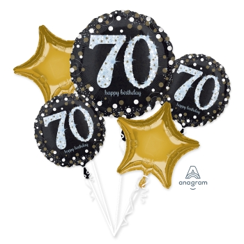 Image de 70th - SPARKLING BIRTHDAY - FOIL BALLOON BOUQUET