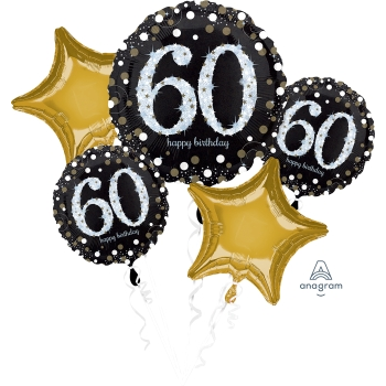 Image de 60th -SPARKLING BIRTHDAY - MYLAR BOUQUET