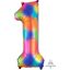 Picture of 34'' NUMBER 1 SUPERSHAPE - RAINBOW SPLASH