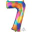 Picture of 34'' NUMBER 7 SUPERSHAPE - RAINBOW SPLASH
