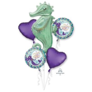 Image de MERMAID WISHES SEAHORSE FOIL BOUQUET