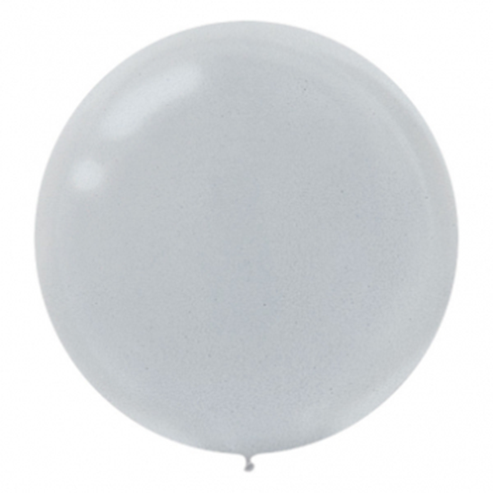 Image sur 24" SILVER LATEX BALLOONS - 25CT