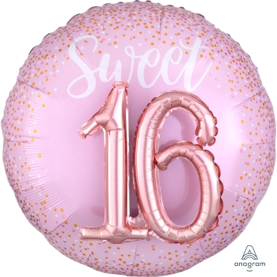 Picture of 16th BLUSH 3D FOIL BALLOON - 36"