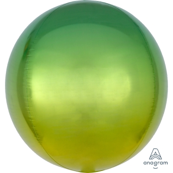 Image de 21'' YELLOW & GREEN OMBRE ORBZ BALLOON