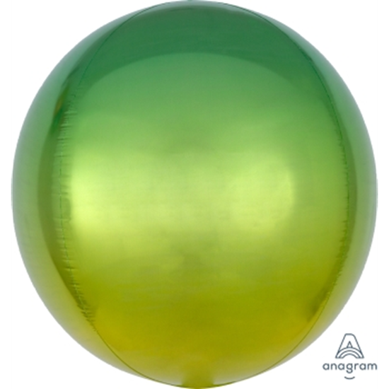 Image sur 21'' YELLOW & GREEN OMBRE ORBZ BALLOON