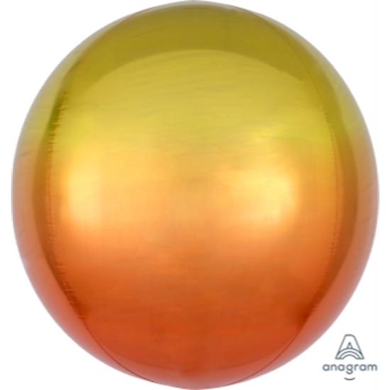 Image sur 21'' YELLOW & ORANGE OMBRE ORBZ BALLOON