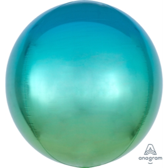 Picture of 21'' BLUE & GREEN OMBRE ORBZ BALLOON