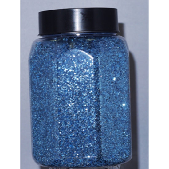 Picture of 16oz GLITTER JAR - LIGHT BLUE