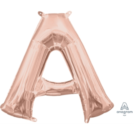 Picture of MINI SHAPE LETTER A  - ROSE GOLD (AIR FILLED)