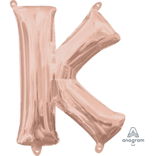 Image sur MINI SHAPE LETTER K - ROSE GOLD (AIR FILLED)