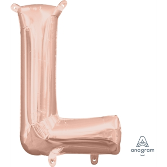 Image sur MINI SHAPE LETTER L  - ROSE GOLD (AIR FILLED)