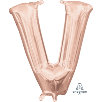 Image de MINI SHAPE LETTER V - ROSE GOLD (AIR FILLED)