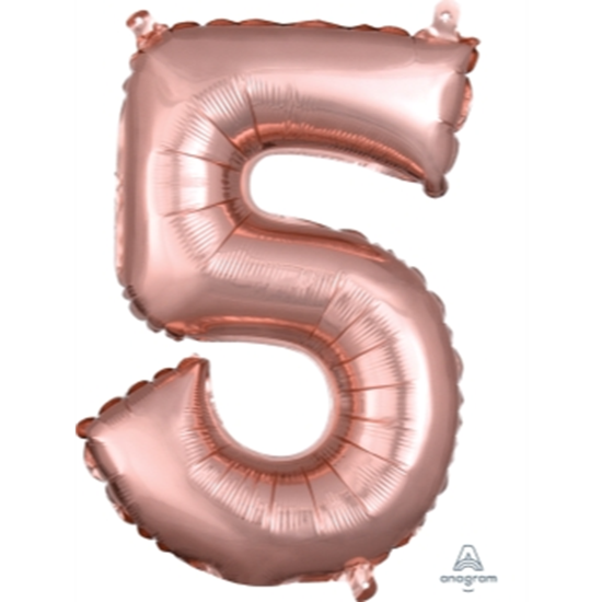 Image sur MINI SHAPE NUMBER 5 - ROSE GOLD (AIR FILLED)