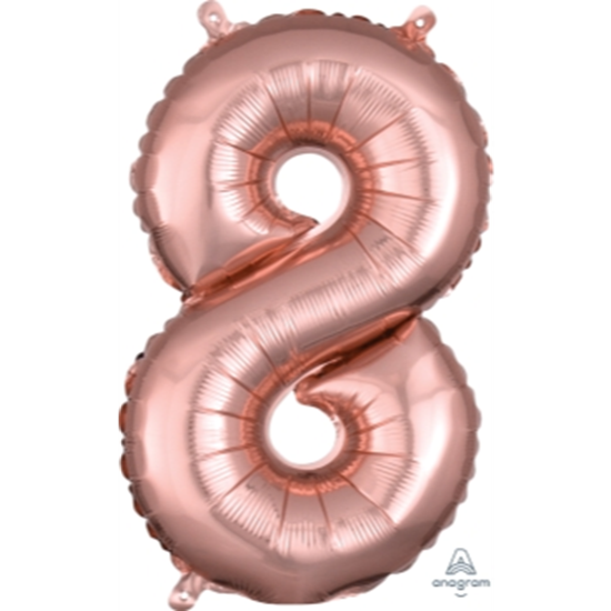 Image sur MINI SHAPE NUMBER 8  - ROSE GOLD (AIR FILLED)