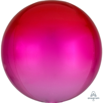 Image de 21'' RED & PINK OMBRE ORBZ BALLOON