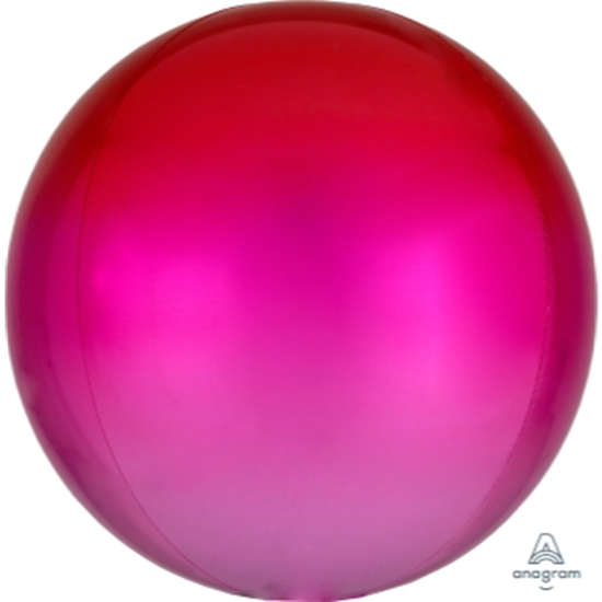 Image sur 21'' RED & PINK OMBRE ORBZ BALLOON