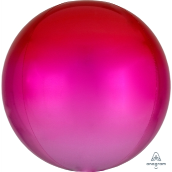 Picture of 21'' RED & PINK OMBRE ORBZ BALLOON