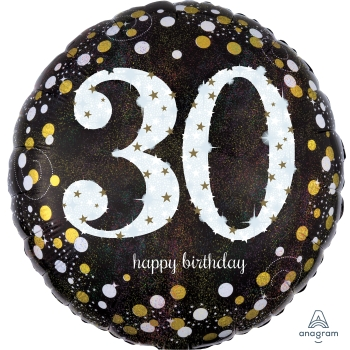 Image de 30th - 18" FOIL - SPARKLING BIRTHDAY