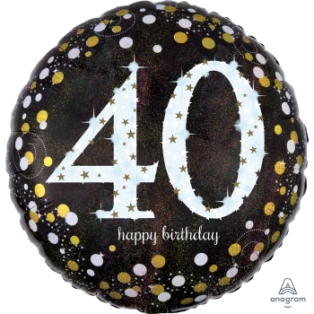 Picture of 40th - 18" FOIL - SPARKLING BIRTHDAY