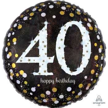 Image de 40th - 18" FOIL - SPARKLING BIRTHDAY