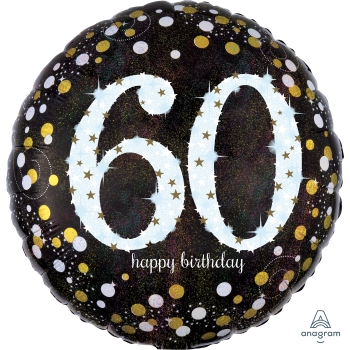 Image de 60th - 18" FOIL BALLOON - SPARKLING BIRTHDAY