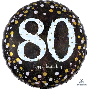 Image de 80th - 18" FOIL BALLOON - SPARKLING BIRTHDAY