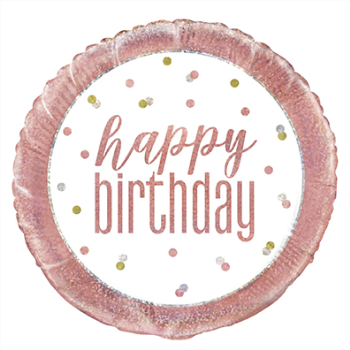 Image de 18" FOIL - GLITZ ROSE GOLD HAPPY BIRTHDAY