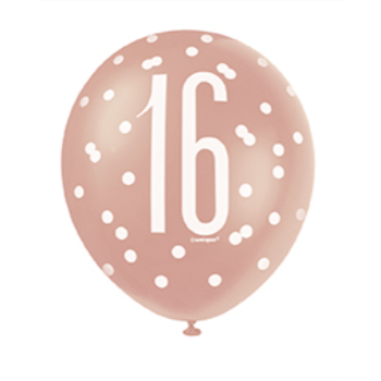 Image de 16TH - 12" GLITZ ROSE GOLD BALLOONS