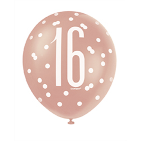 Picture of 16TH - 12" GLITZ ROSE GOLD BALLOONS