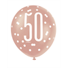 Image sur 50th - 12" GLITZ ROSE GOLD BALLOONS