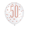Picture of 50th - 12" GLITZ ROSE GOLD BALLOONS