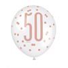 Image sur 50th - 12" GLITZ ROSE GOLD BALLOONS