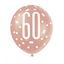 Picture of 60th - 12" GLITZ ROSE GOLD BALLOONS