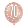 Image sur 70th - 12" GLITZ ROSE GOLD BALLOONS