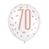 Image sur 70th - 12" GLITZ ROSE GOLD BALLOONS