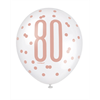 Picture of 80th - 12" GLITZ ROSE GOLD BALLOONS