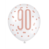 Image sur 90th - 12" GLITZ ROSE GOLD BALLOONS