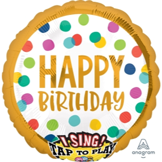 Picture of HAPPY DOTS SINGING FOIL BALLOON