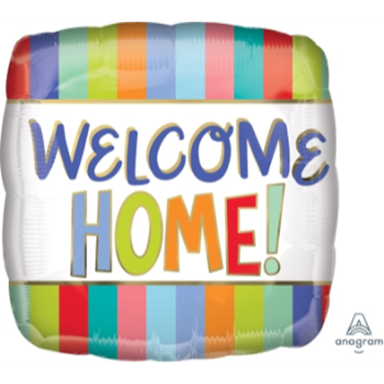 Image sur 18" FOIL - WELCOME HOME STRIPES