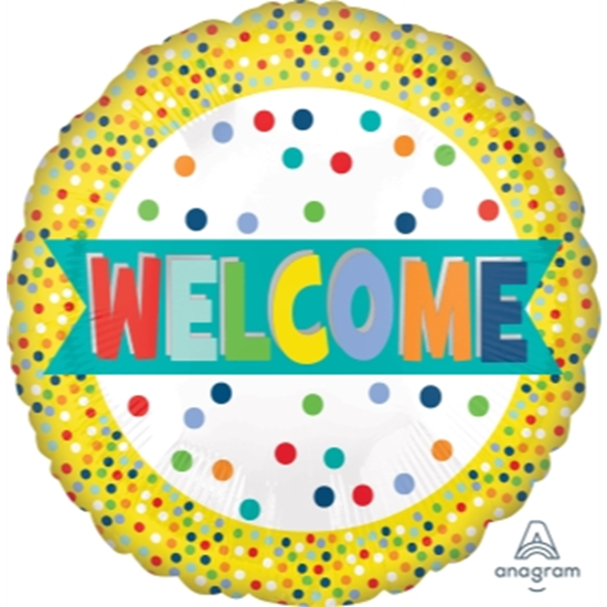 Picture of 18" FOIL - WELCOME LOTS OF DOTS