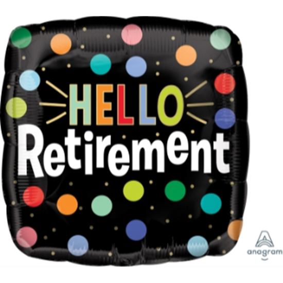 Image sur 18" FOIL - HELLO RETIREMENT